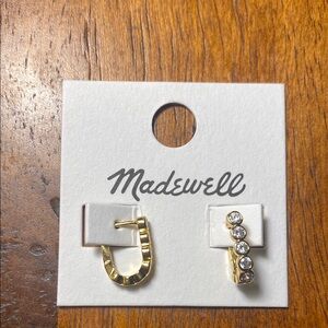 Madewell Crystal Gold Earrings